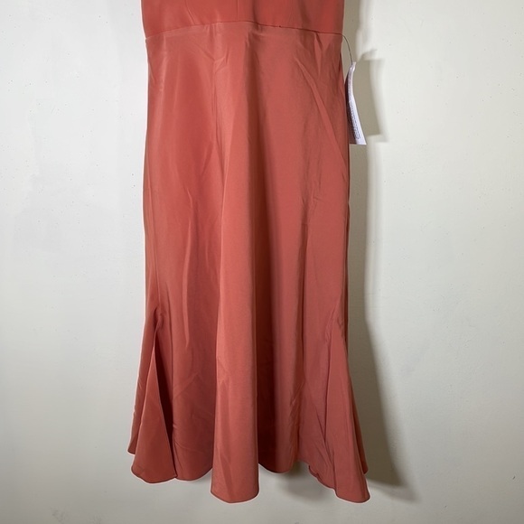 NWT. Topshop 8 Mesh Back Bardot Midi Dress. - Picture 6 of 12
